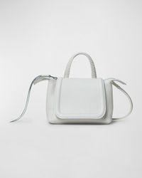 Mini Flap Leather Top-Handle Bag