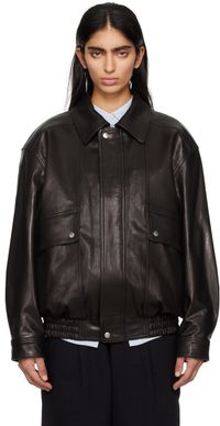 Dunst Black Oversized Leather Jacket
