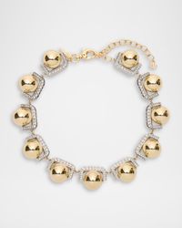 Crystal Pinball Pave Necklace