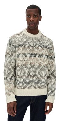 NN07 Brady Jacquard Sweater Ivory M
