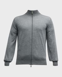Men's Wool-Cashmere Full-Zip Sweater