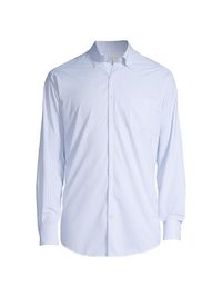 Men's Crown Hanford Twill Checked Shirt - Cottage Blue - Size XXL