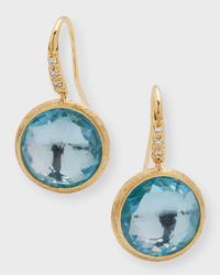 Jaipur Color Drop Earrings with Diamonds and Topaz