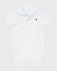 Boy's Polo Interlock Cotton Shortall, Sizes 3M-24M