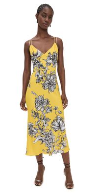 alice + olivia Kiro Midi Dress Blooming Wild Golden Hour 4