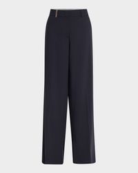 Wide-Leg Side Slit Pants