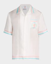 Men's Dance Joy Printed Silk Camp Shirt