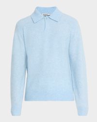 Men's Davis Cashmere-Blend Polo Sweater