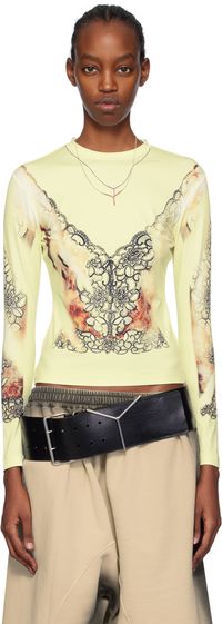 Y/Project Yellow Printed Long Sleeve T-Shirt