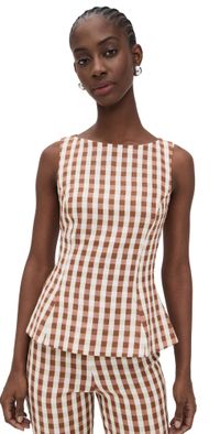 FAITHFULL Ana Top Gingham Cedar 8