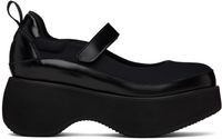 OPEN YY Black Platform Mary Jane Ballerina Flats