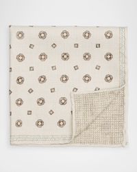 Men's Silk Geometric Pocket Square