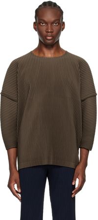 HOMME PLISSÉ ISSEY MIYAKE Khaki Monthly Color April Long Sleeve T-Shirt