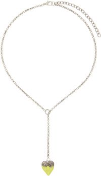 Ottolinger Silver & Yellow Dipped Heart Necklace