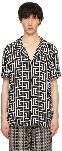 Balmain Black Monogram Shirt