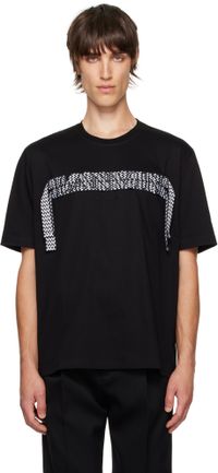 Lanvin Black Curb Lace T-shirt