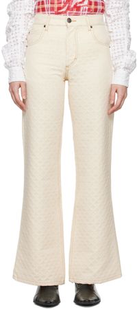 Charles Jeffrey LOVERBOY Beige Five-Pocket Jeans