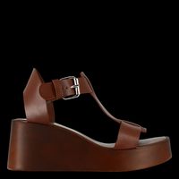 Jonak - Sandales compensées en cuir - Taille 42 - Marron