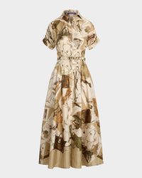 Donatella Multi Diary of a Collection Silk Shirtdress