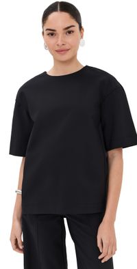 SIMKHAI Aude Short Sleeve Top Black XS