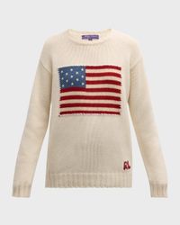 Flag Crewneck Cashmere Sweater