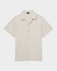 Men's Textured Knit Camp Shirt