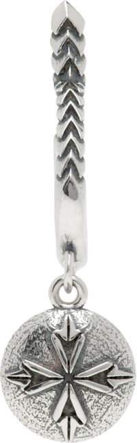 Emanuele Bicocchi Silver Logo Coin Single Earring