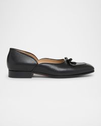 Men's VLogo-Heel Leather Flats