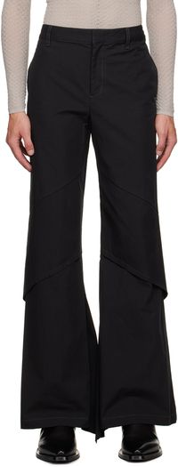 Dion Lee Black Drape Panel Trousers