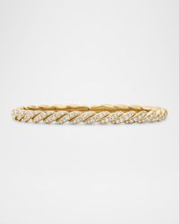 Sculpted Cable Flex Bracelet in 18K Gold, 5mm