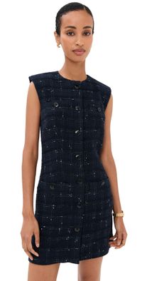 Veronica Beard Tamara Dress Navy/Off White 14