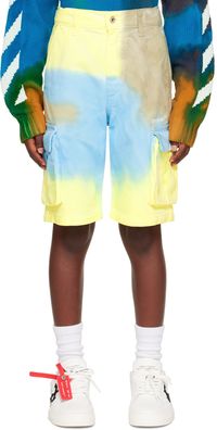 Off-White Kids Multicolor Tie-Dye Denim Shorts