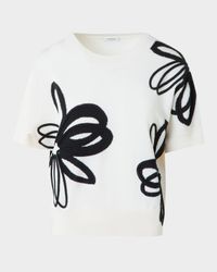Daisy Blow Up Intarsia Merino Wool Sweater