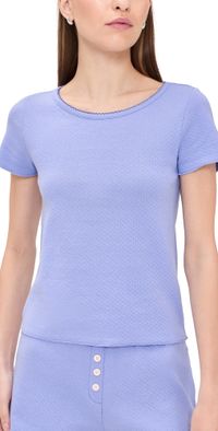 Cozyland by Morgan Lane Baby Jean Tee Lilac Moon Pointelle S