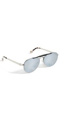 Vontélle Cleofis Silver Metal Sunglasses Silver Reflection One Size