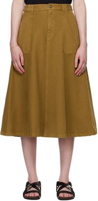 A.P.C. Jupe midi Laurie brun clair en denim