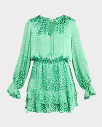 Marianna Floral Silk-Blend Mini Dress