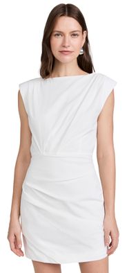 St. Agni Bateau Tuck Mini Dress White XL