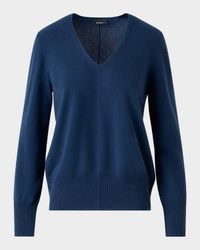 V-Neck Pure Cashmere Knit Sweater