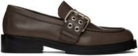 BY FAR SSENSE Work Capsule Brown Soho Loafers