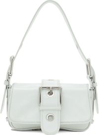 BY FAR Off-White Eloise Creased Leather Bag