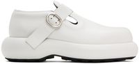 Jil Sander White Buckle Oxfords