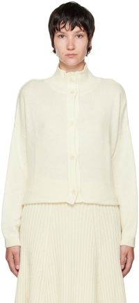 Cordera Off-White Stand Collar Cardigan