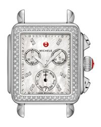 18mm Deco Diamond Watch Head, Steel