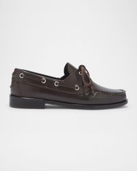 Harris Calfskin Lace-Up Loafers