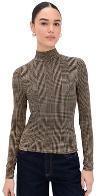 Veronica Beard Jean Nate Top Dark Acorn Multi S