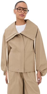 CO Rolled Collar Jacket Camel M