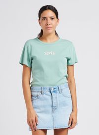 Levi's - Tee-shirt col rond en coton - Taille L - Vert