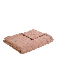 Blanc D'ivoire - Couvre-lit chloé en lin lavé - 230 x 180 cm - blush - Taille 230x180 - Orange