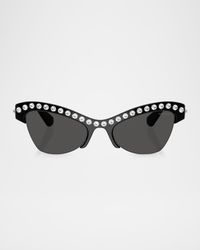 SK6043 Crystal Butterfly Acetate Sunglasses